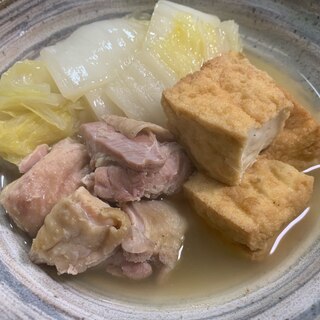 厚揚げと鶏もも肉のあっさり煮